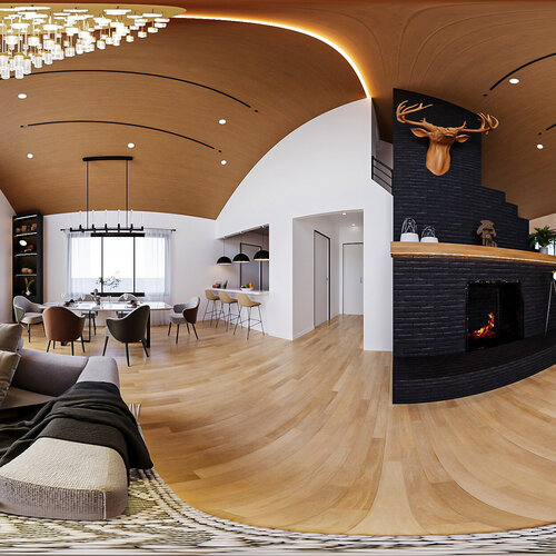 chalet house main floor 360 virtual tour cover